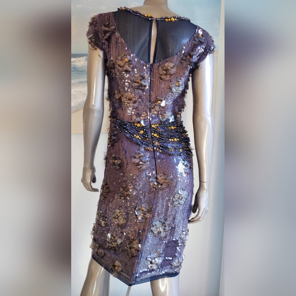 *$5,700 OSCAR DE LA RENTA GORGEOUS SILK Crystal bead estab runway dress US M - Picture 8 of 14